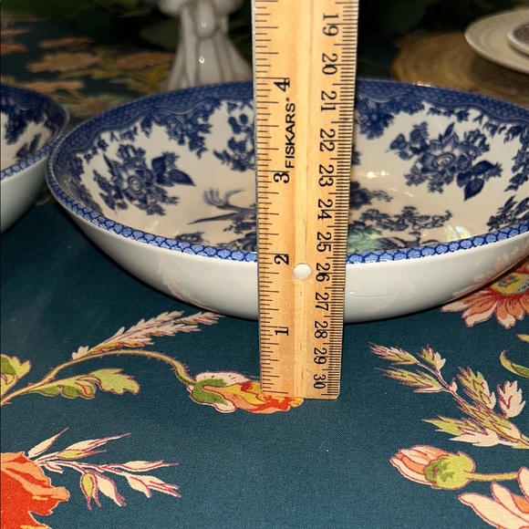 Royal Stafford Dark Blue Floral Asiatic Pheasant pasta Bowl Set (4) - Picture 6 of 7